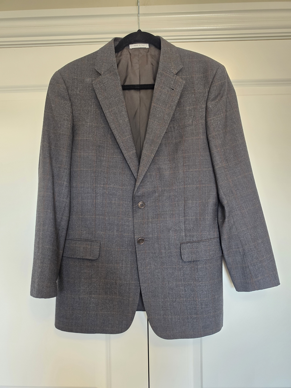 ARMANI COLLEZIONI MEN’S 100% VIRGIN WOOL PLAID BLAZER SPORT COAT SIZE 40